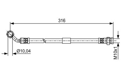 Тормозной шланг BOSCH 1 987 481 648