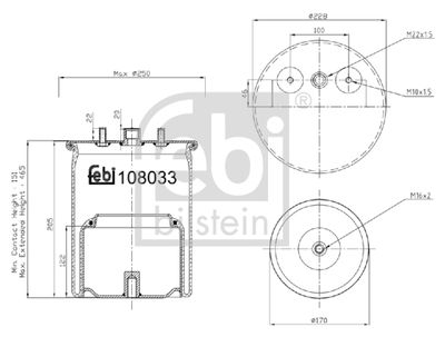 Pneimoatsperes spilvens, Pneimopiekare FEBI BILSTEIN 108033