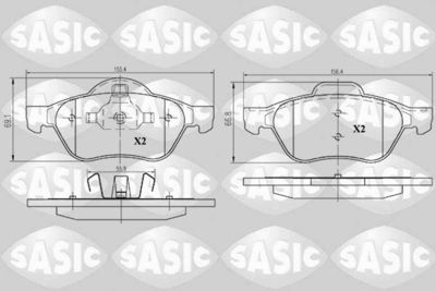 Bremžu uzliku kompl., Disku bremzes SASIC 6214018