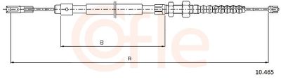 Тросик, cтояночный тормоз COFLE 92.10.465