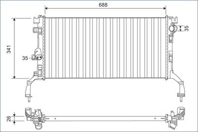 Radiators, Motora dzesēšanas sistēma VALEO 701159