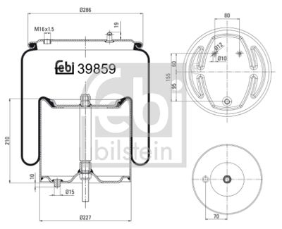 Pneimoatsperes spilvens, Pneimopiekare FEBI BILSTEIN 39859