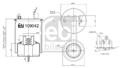 Pneimoatsperes spilvens, Pneimopiekare FEBI BILSTEIN 109042