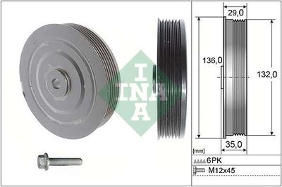 Комплект ременных шкивов, коленчатый вал Schaeffler INA 544 0009 20