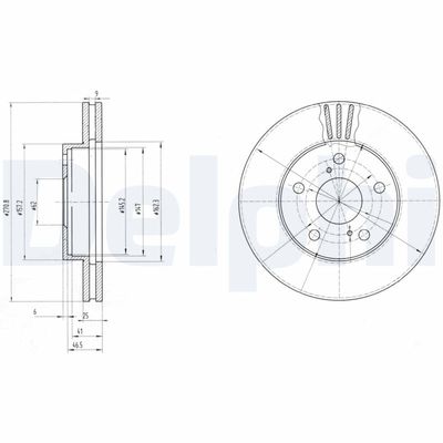 Тормозной диск DELPHI BG2906