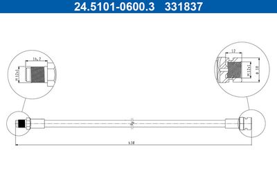 Тормозной шланг ATE 24.5101-0600.3