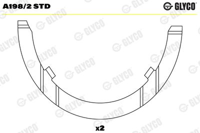 Дистанционная шайба, коленчатый вал GLYCO A198/2 STD