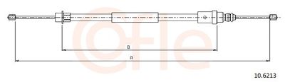 Тросик, cтояночный тормоз COFLE 92.10.6213