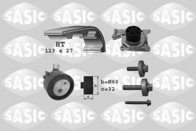Ūdenssūknis + Zobsiksnas komplekts SASIC 3904037