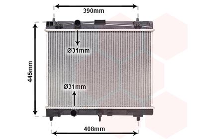 Radiators, Motora dzesēšanas sistēma VAN WEZEL 53002357