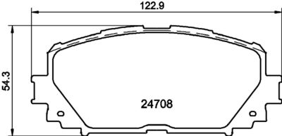 HELLA PAGID 8DB355013901 Bremžu uzliku kompl
