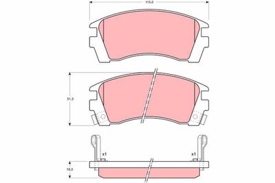 Комплект тормозных колодок, дисковый тормоз TRW GDB1013