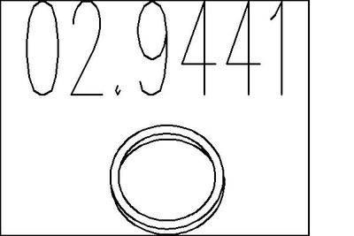 Уплотнительное кольцо, труба выхлопного газа MTS 02.9441