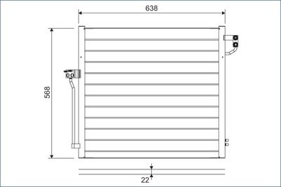 Конденсатор, кондиционер VALEO 822623