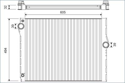 Радиатор, охлаждение двигателя VALEO 701172