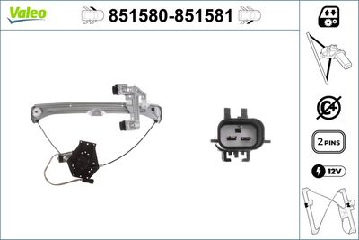 Стеклоподъемник VALEO 851580