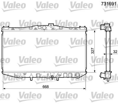 Radiators, Motora dzesēšanas sistēma VALEO 731691