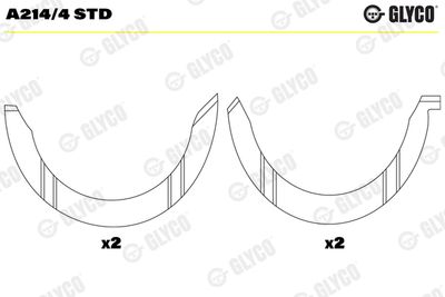 Дистанционная шайба, коленчатый вал GLYCO A214/4 STD