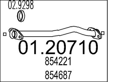 Izplūdes caurule MTS 01.20710