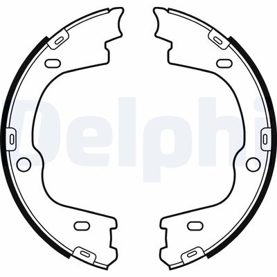 Bremžu loku kompl., Stāvbremze DELPHI LS2086