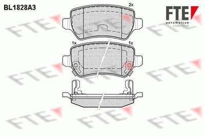 Комплект тормозных колодок, дисковый тормоз FTE 9010405