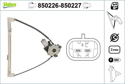 Stikla pacelšanas mehānisms VALEO 850226