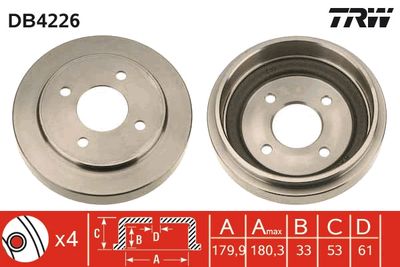 Тормозной барабан TRW DB4226