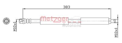 Bremžu šļūtene METZGER 4118574