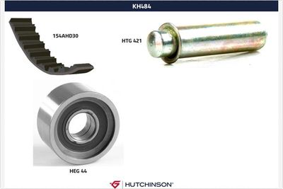 Комплект ремня ГРМ HUTCHINSON KH 484