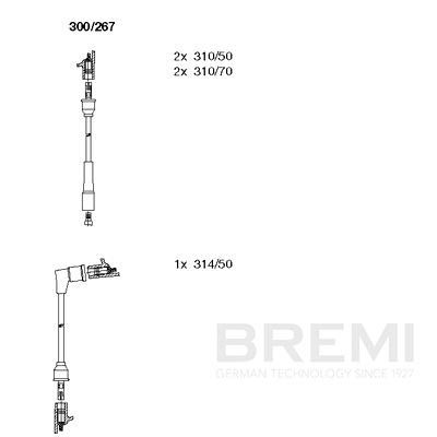 Комплект проводов зажигания BREMI 300/267
