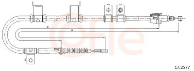 Тросик, cтояночный тормоз COFLE 17.2577