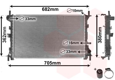 Radiators, Motora dzesēšanas sistēma VAN WEZEL 18002264