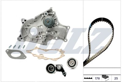 Водяной насос + комплект зубчатого ремня DOLZ KD256