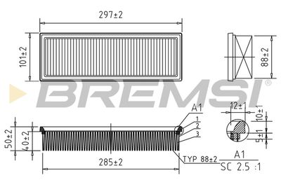 Воздушный фильтр BREMSI FA1654