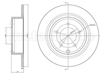 Тормозной диск METELLI 23-1223C