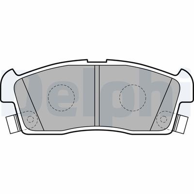 Комплект тормозных колодок, дисковый тормоз DELPHI LP2258